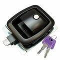 Global RV Compartment Door Lock, Slam Style, Black, Southco version, Metal Back Plate, Keyed to G3xx BLL-50101-2006-1PK